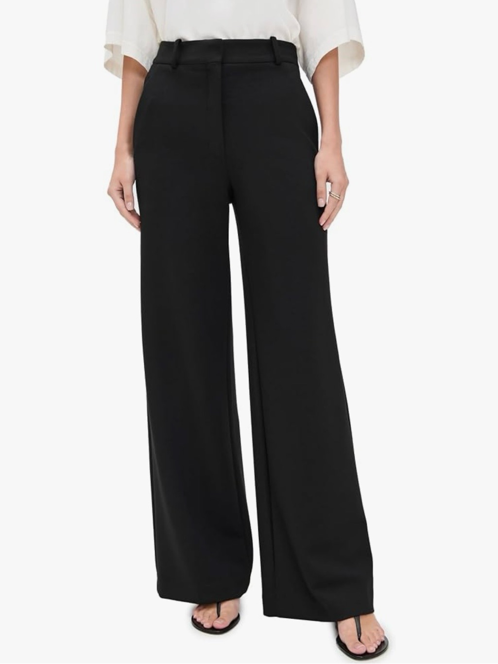 Theory Women's Trouser Wide Leg High Rise Sz 12